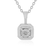 Zilveren halsketting met een I2 (J) Diamant
