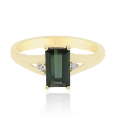 Gouden ring met een groene toermalijn (CIRARI)