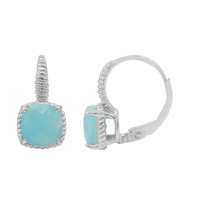 Zilveren oorbellen met blauwe opalen