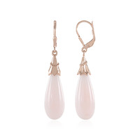 Zilveren oorbellen met roze opalen