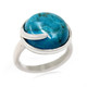 Zilveren ring met een Blauwe Kingman Mohave Turkoois (Faszination Türkis)