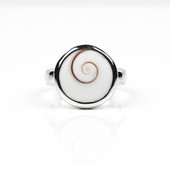 Zilveren ring met een Shiva oog
