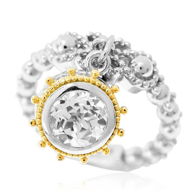 Zilveren ring met een witte topaas (Dallas Prince Designs)