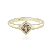 Gouden ring met I2 Bruine Diamanten