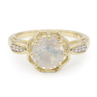 Gouden ring met een Oregon Ice Opaal