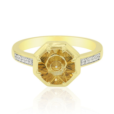 Gouden ring met een citrien (Glenn Lehrer)