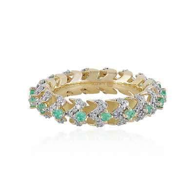 Gouden ring met Columbiaanse smaragden (Ornaments by de Melo)