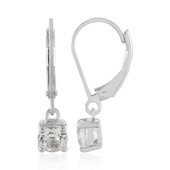 Zilveren oorbellen met danburietkristallen