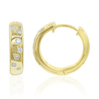 Gouden oorbellen met Diamanten SI2 (G)