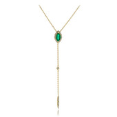 Gouden halsketting met een AAA Zambia smaragd (CIRARI)
