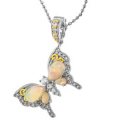 Zilveren halsketting met Welo-opalen (Dallas Prince Designs)