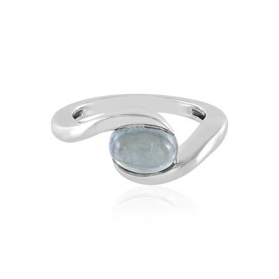 Zilveren ring met een Ofiki Aquamarijn