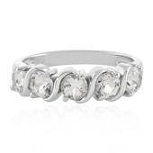 Zilveren ring met danburietkristallen