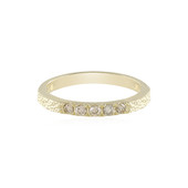Gouden ring met VS2 bruine diamanten