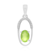 Zilveren hanger met een Braziliaanse Groene Opaal