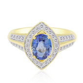 Gouden ring met een Blauwe Ceylon saffier (Annette)