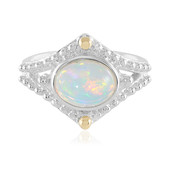 Zilveren ring met een Welo-opaal (Granulieren)