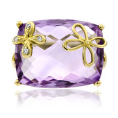 Gouden ring met een lavendel amethist
