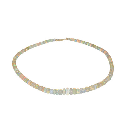 Gouden halsketting met opalen