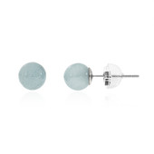 Zilveren oorbellen met aquamarijnstenen