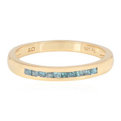 Zilveren ring met I1 Blauwe Diamanten