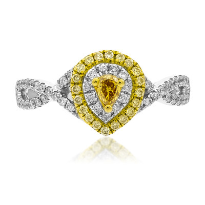 Gouden ring met een SI2 Oranje Diamant (CIRARI)