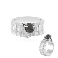 Zilveren ring met een Zilveren Diamant