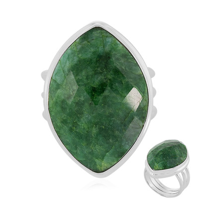 Zilveren ring met een Groene Beril