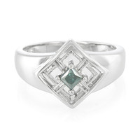 Zilveren ring met een Fancy diamant