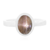 Zilveren ring met een kattenoog-zonnesteen