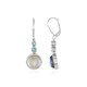 Zilveren oorbellen met Blauwe Minary Labradorieten (KM by Juwelo)
