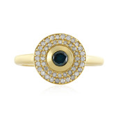 Gouden ring met een I4 Blauwe Diamant