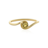Gouden ring met een gele tanzaniet