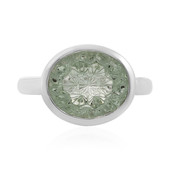 Zilveren ring met een groene amethist (MONOSONO COLLECTION)