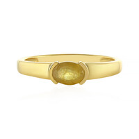 Zilveren ring met een Gele Madagaskar Saffier