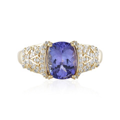 Gouden ring met een AAA tanzaniet (de Melo)