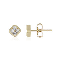Gouden oorbellen met I2 (I) Diamanten
