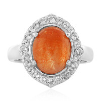 Zilveren ring met een zonnesteen