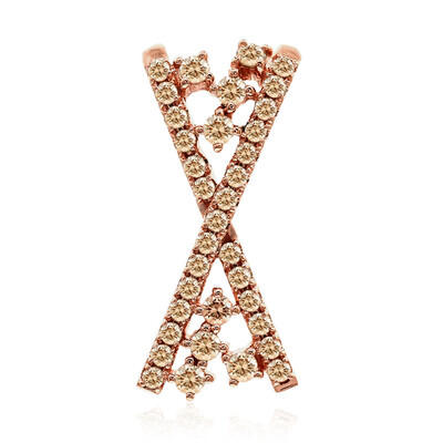 Gouden hanger met SI1 Argyle Rose De France Diamanten (Annette)