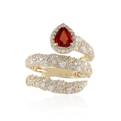 Gouden ring met een Tanzania robijn (de Melo)