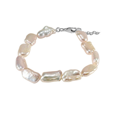 Zilveren armband met zoetwater kweekparels (TPC)