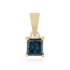 Gouden hanger met een I2 Blauwe Diamant