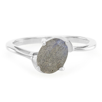 Zilveren ring met een labradoriet