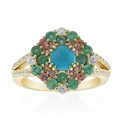 Gouden ring met een turkoois (Adela Gold)