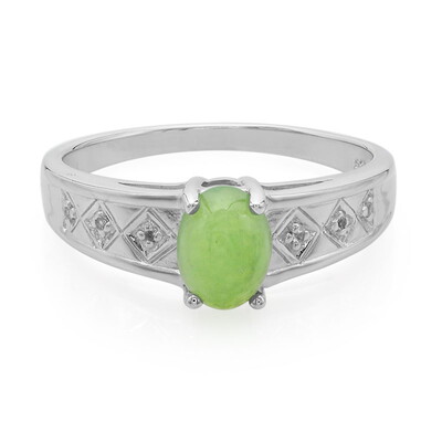 Zilveren herenring met een keizerlijk chrysopraas