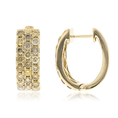 Gouden oorbellen met SI2 Fancy Diamanten (CIRARI)