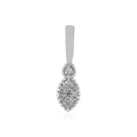 Zilveren hanger met I1 (I) Diamanten