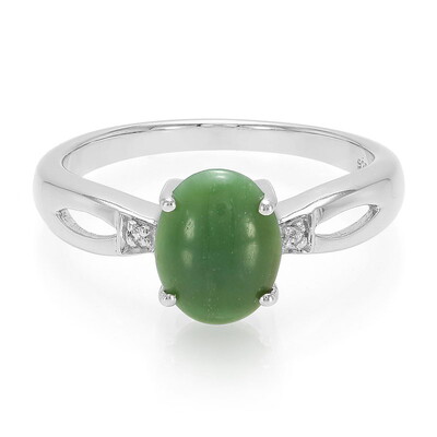 Zilveren ring met een keizerlijk chrysopraas