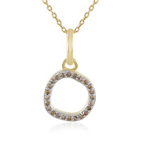 Gouden halsketting met I4 Champagne Diamanten