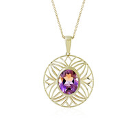 Gouden halsketting met een ametrien (Ornaments by de Melo)
